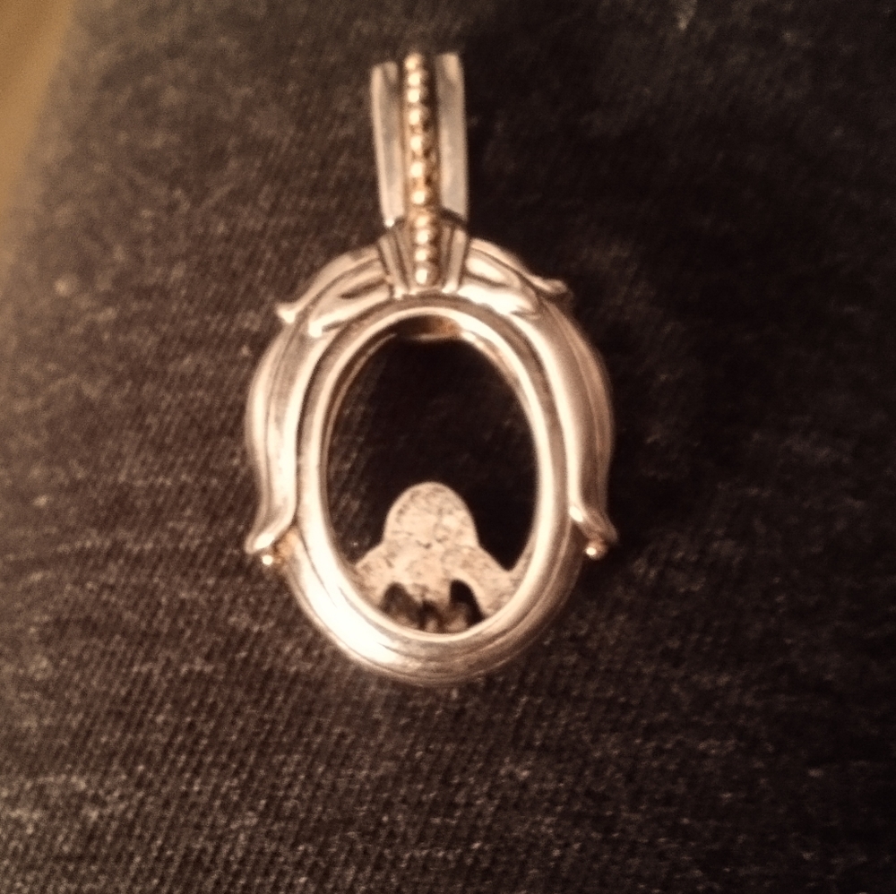 Vintage silver necklace charm